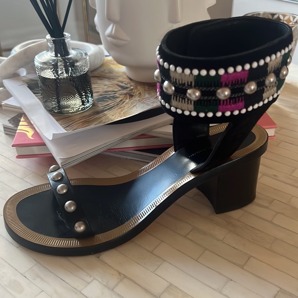 Joss Embroidered Sandals | Size 39 - Picture 7 of 8